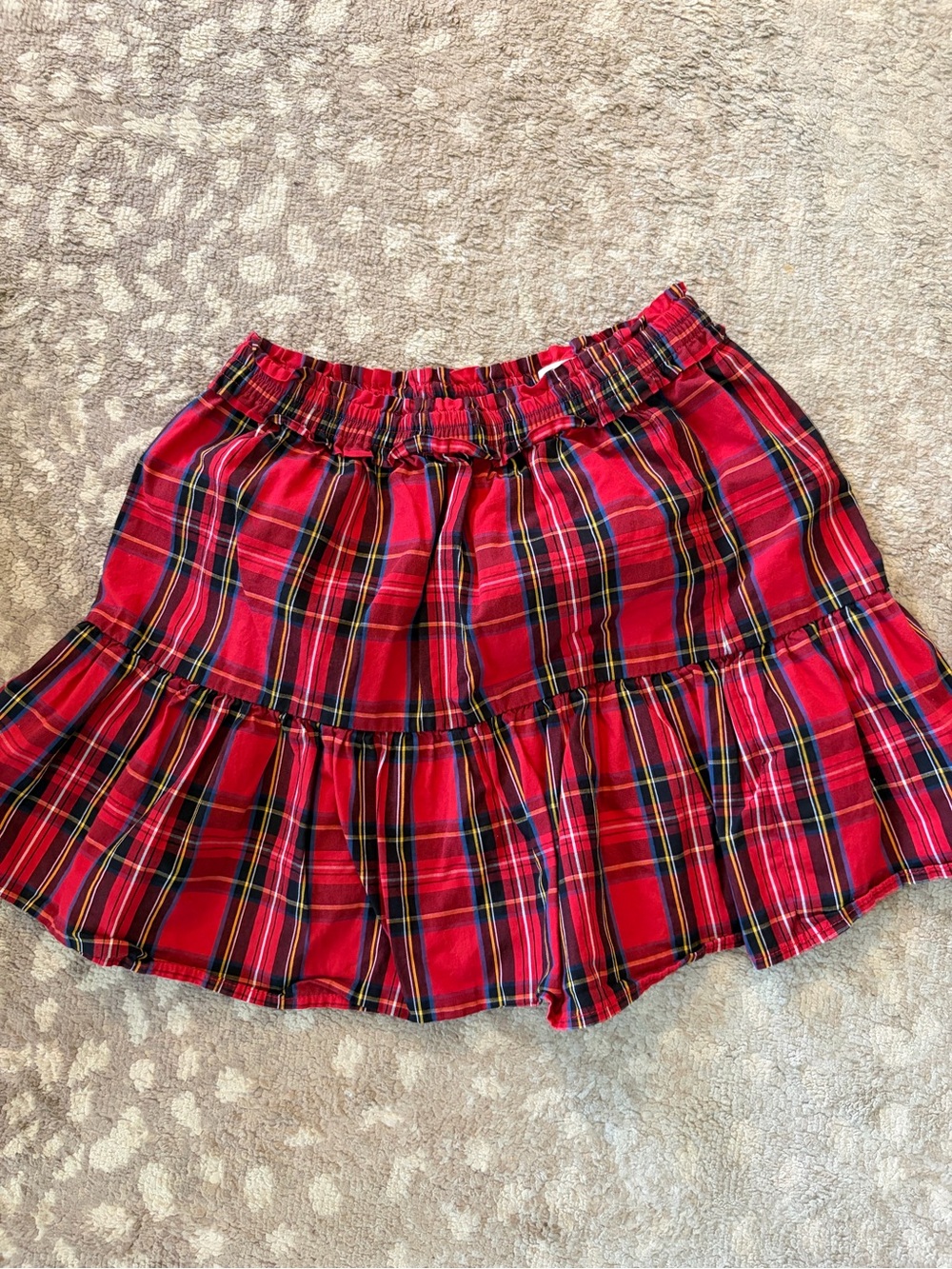 Crewcuts Red Plaid Tiered Skirt